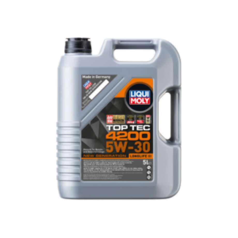 LIQUI MOLY Top Tec 4200 5W30 Engine Oil Longlife III – Mercedes-Benz, BMW, Porsche, Volkswagen and Audi Approvals – Last for 10,000km